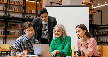 Students in Library