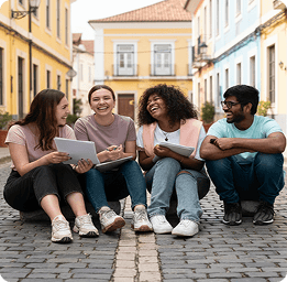 Students in Alley